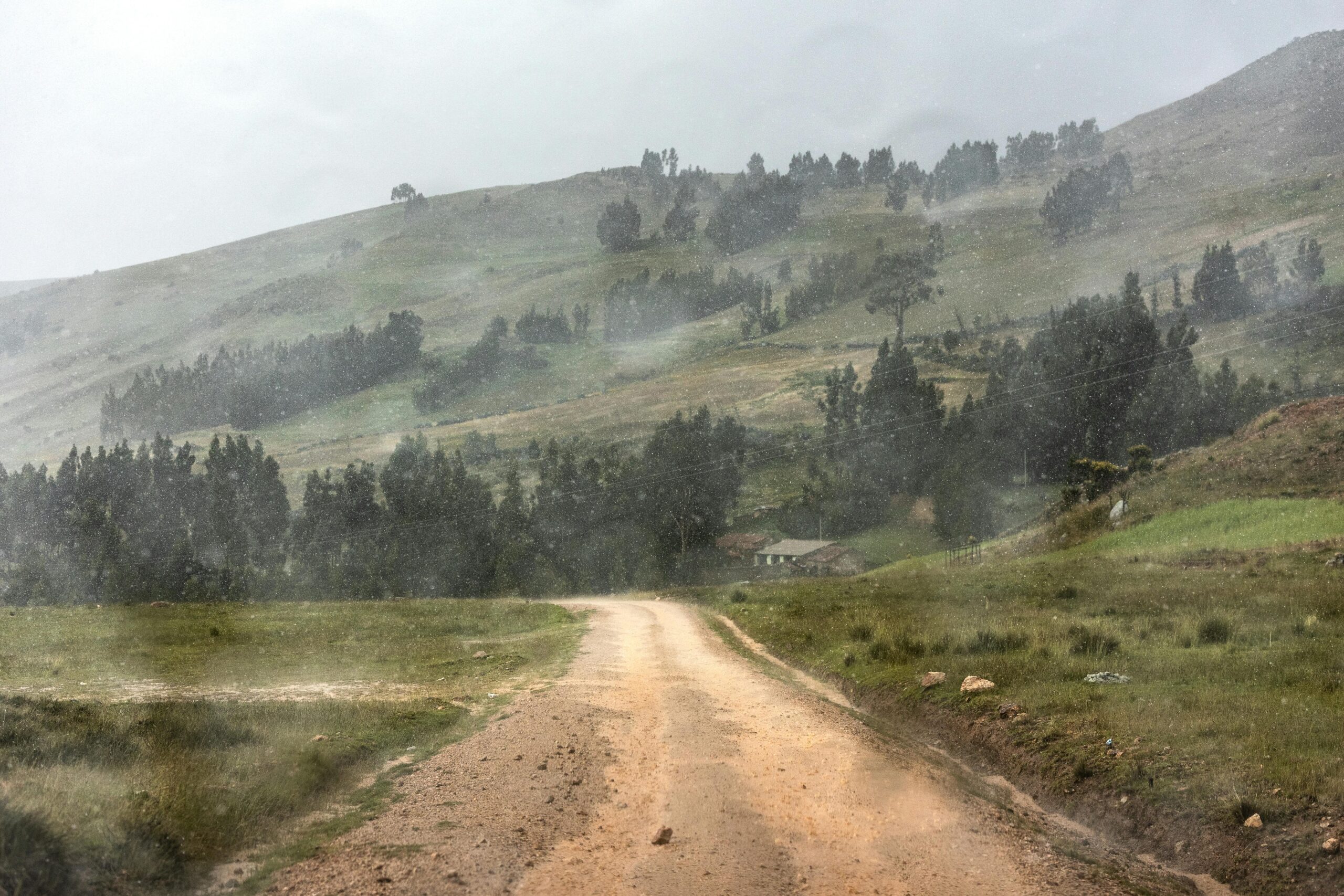 Paisaje lluvioso en Perú